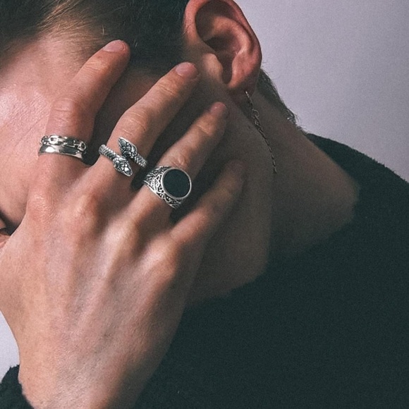 18k Snake Ring Toi Et Moi Luxurious Gold - Picture 5 of 14